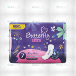 Butterfly Ultra-Thin Economy Pack Sanitary Pads Extra Long 7 Pcs