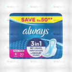 Always Maxi Thick Long Sanitary Pads 30Pcs