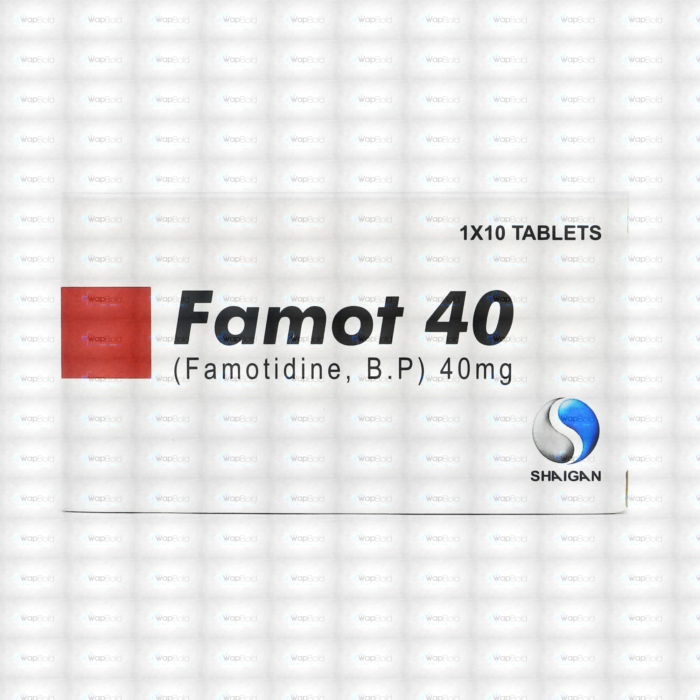 Famot Tablets 40Mg (1 Box = 1 Strip)(1 Strip = 10 Tablets)
