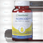 Nutrifactor Norcod Cod Liver Oil Softgels 500Mg (1 Bottle = 60 Softgel Capsules)
