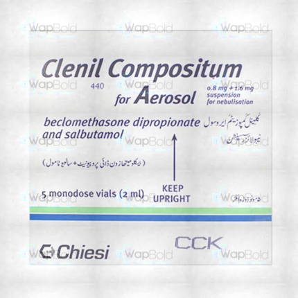 Clenil 2Ml Compositum For Aerosol 0.8Mg+1.6Mg (1 Box = 5 Nebulization Solution)