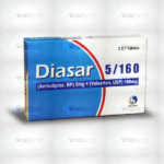Diasar Tablets 5Mg/160Mg (1 Box = 14 Tablets)