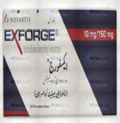 Exforge Tablets 10Mg/160Mg (1 Box = 2 Strips) (1 Strip = 14 Tablets)