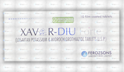 Xavor-Diu Forte Tablets 100Mg/25Mg (1 Box = 1 Strip)(1 Strip = 10 Tablets)